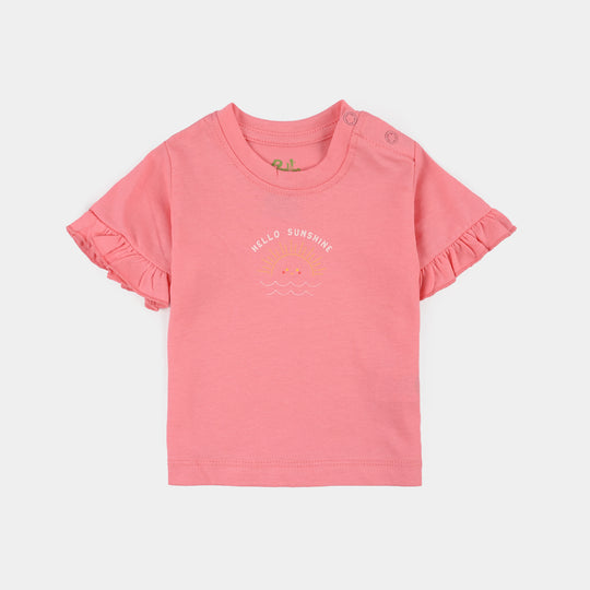 Infant Girls Cotton Jersey 3 Piece Set Hello Sunshine