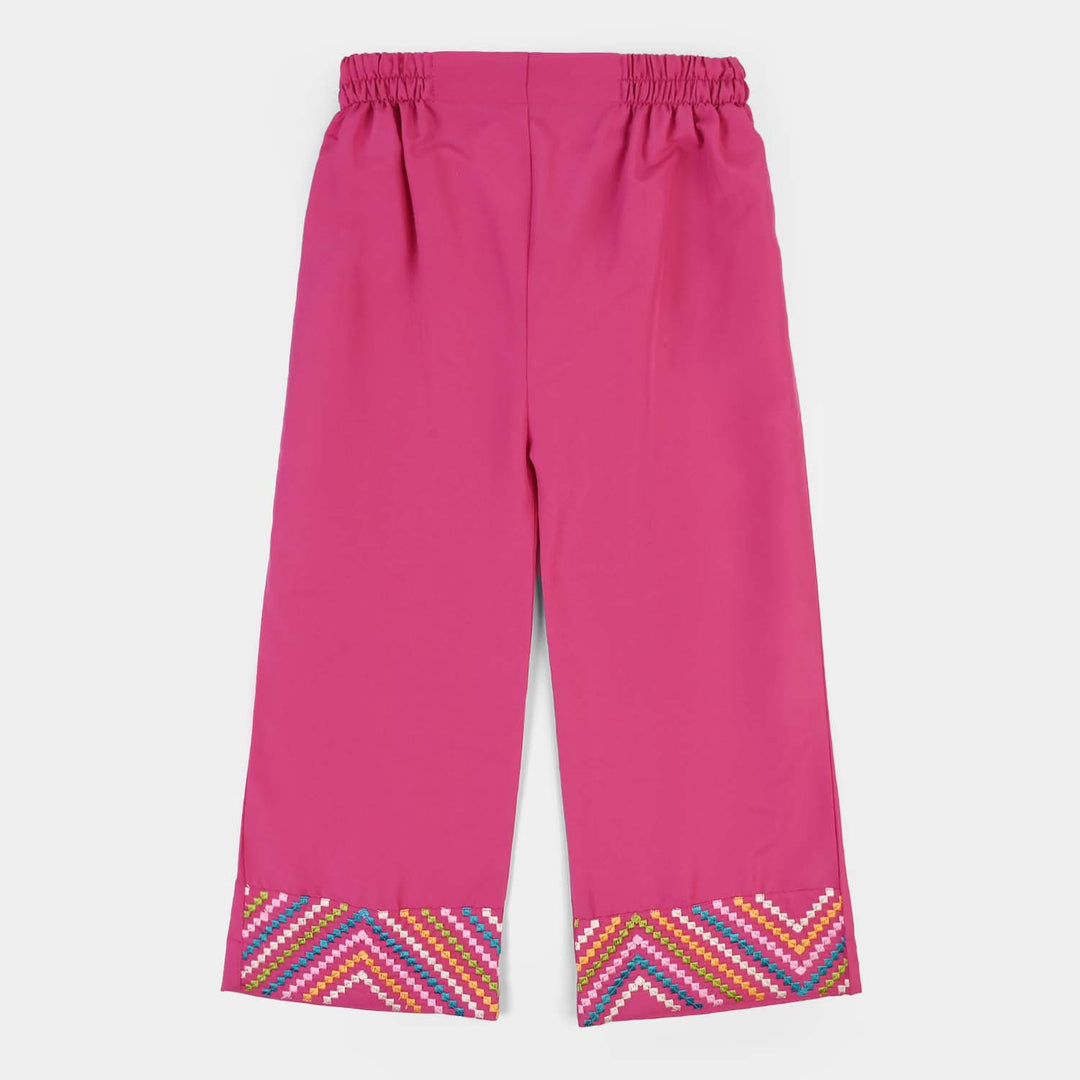 Girls poly cambric Emb 2Pcs Rang-E-Saheli - Bright Pink