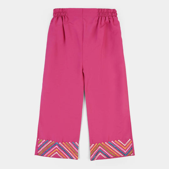 Girls poly cambric Emb 2Pcs Rang-E-Saheli - Bright Pink