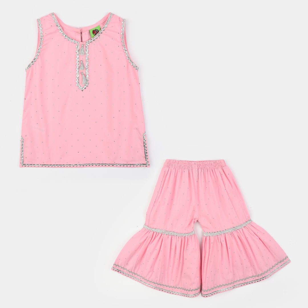 Infant Girls Cotton 2Pcs Noor-E-Adaa-Pink