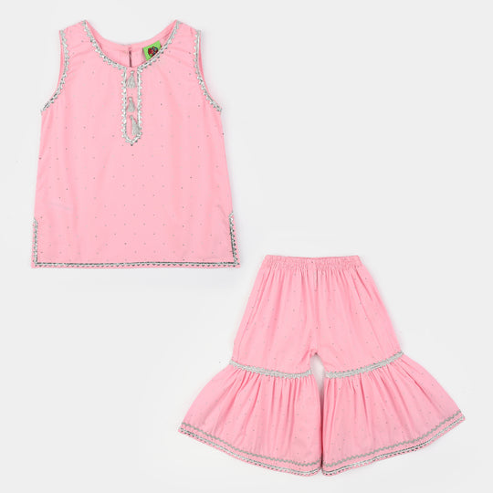 Infant Girls Cotton 2Pcs Noor-E-Adaa-Pink