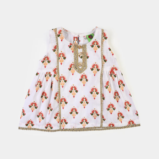 Infant Girls Cotton 2Pcs Roshan-Off White
