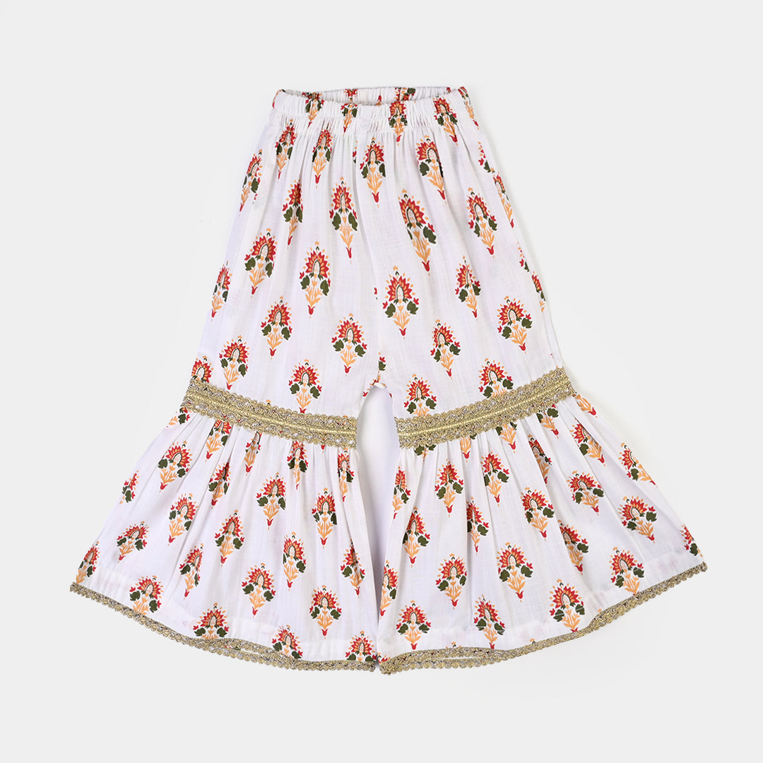 Infant Girls Cotton 2Pcs Roshan-Off White