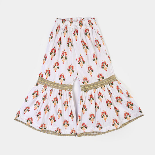 Infant Girls Cotton 2Pcs Roshan-Off White