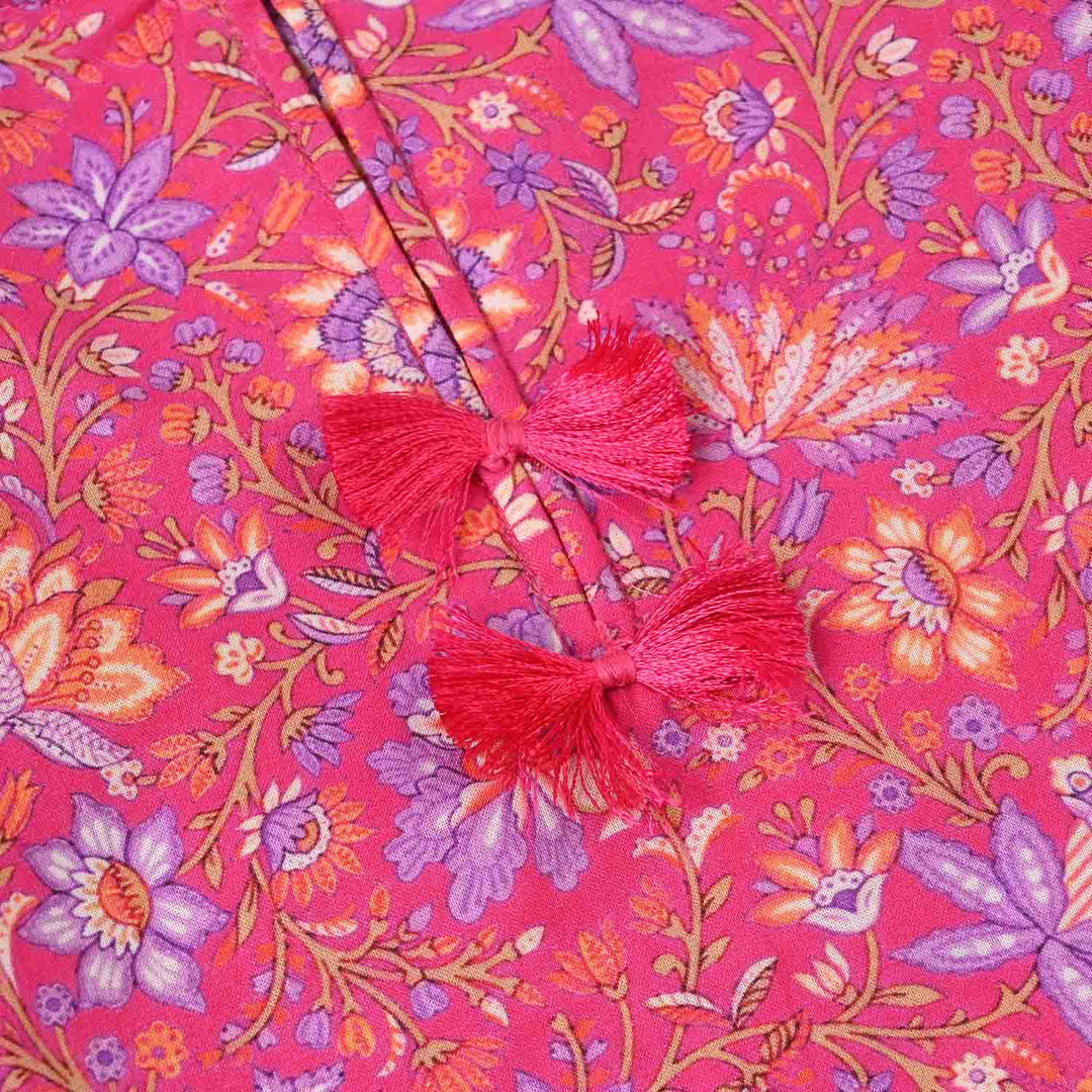 Infant Girls Cotton Printed 2Pcs Floral-PINK