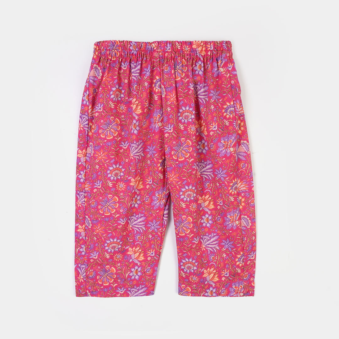 Infant Girls Cotton Printed 2Pcs Floral-PINK