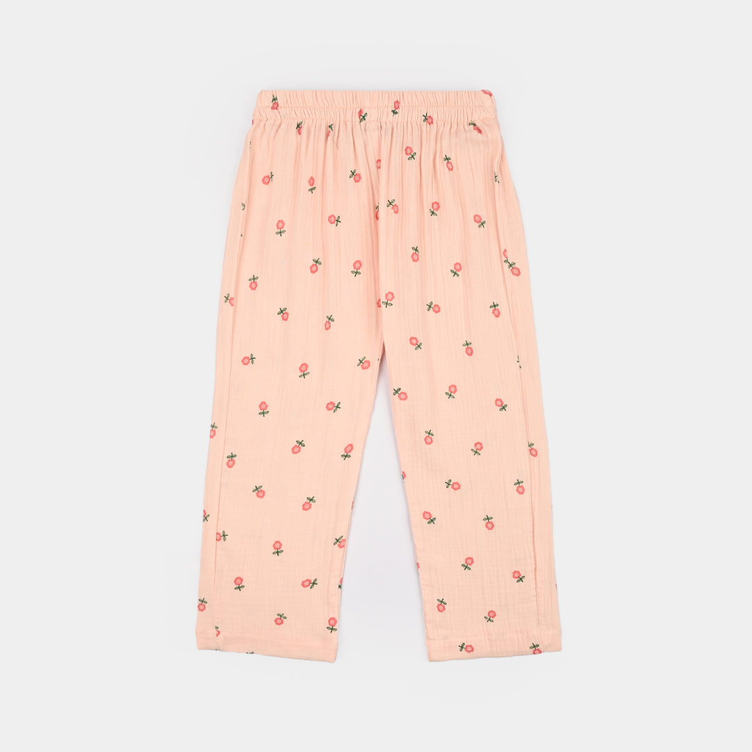 Girls Gauze Co-Ord Set Pretty Pink-LT.Pink