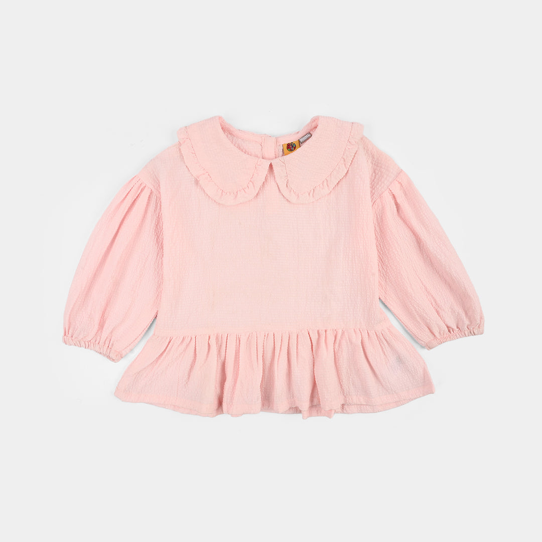 Girls Polyester Casual Top Sea Shell -Baby Pink