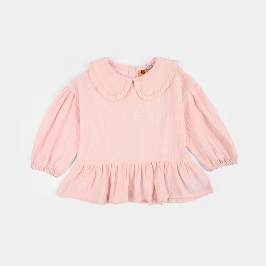 Girls Polyester Casual Top Sea Shell -Baby Pink