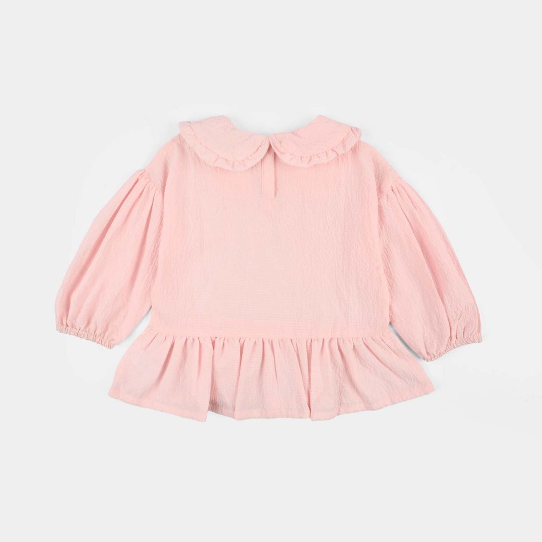 Girls Polyester Casual Top Sea Shell -Baby Pink