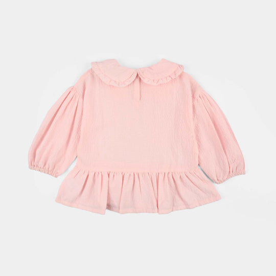 Girls Polyester Casual Top Sea Shell -Baby Pink