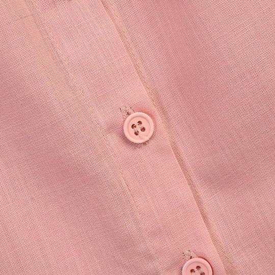 Girls Cotton Casual Top Pearls-Pink