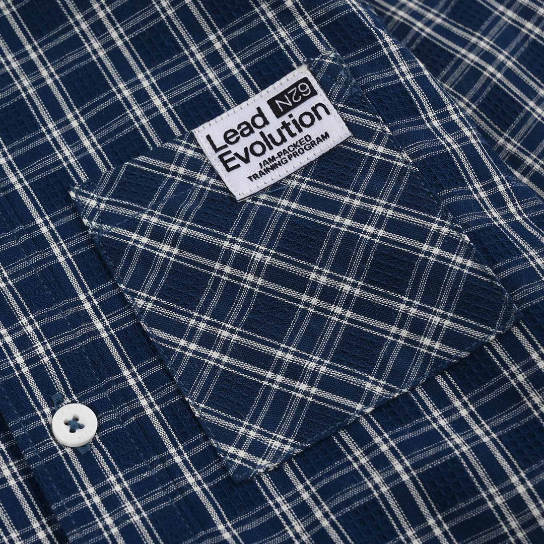 Teens Boys Yarn Dyed Shirt (Lead Evolution)-Blue