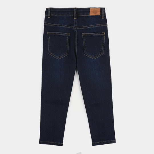Girls Stretch Denim Basic Skinny Fit Pants – Dark Blue