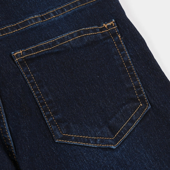 Girls Stretch Denim Basic Skinny Fit Pants – Dark Blue