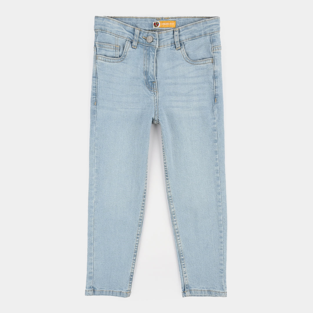 Girls Denim Stretch Pant Basic -Blue