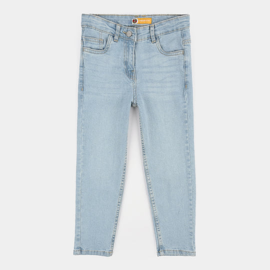 Girls Denim Stretch Pant Basic -Blue