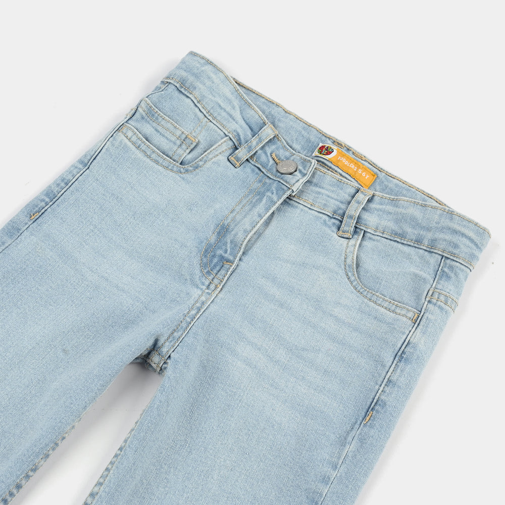 Girls Denim Stretch Pant Basic -Blue