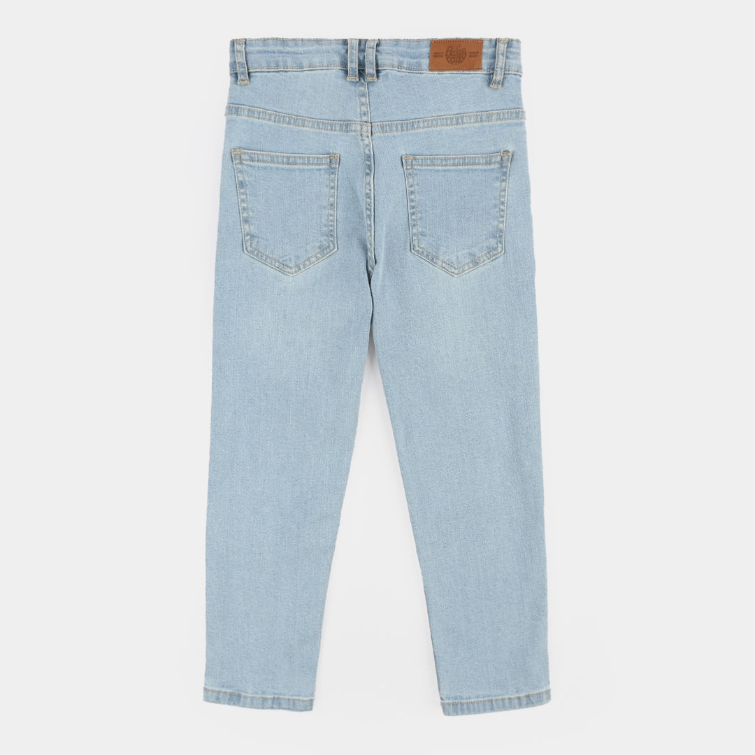 Girls Denim Stretch Pant Basic -Blue