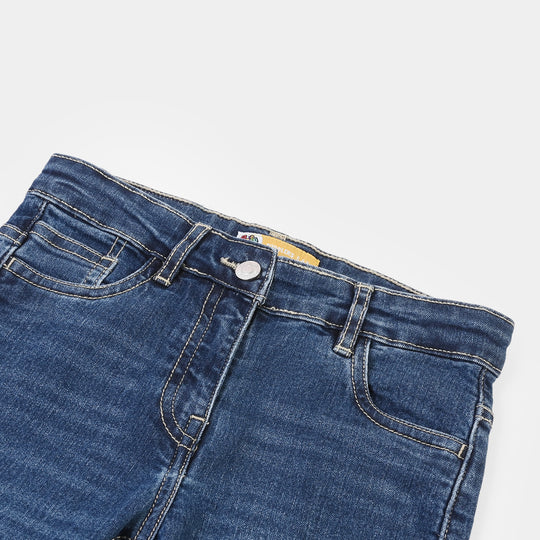 Girls Denim Stretch Pant Basic Slim Fit – Mid Blue