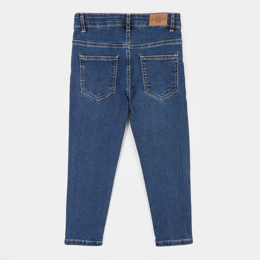 Girls Denim Stretch Pant Basic Slim Fit – Mid Blue
