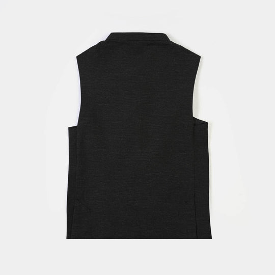 Boys Poly Viscose 3Piece Suit (Black Beauty)