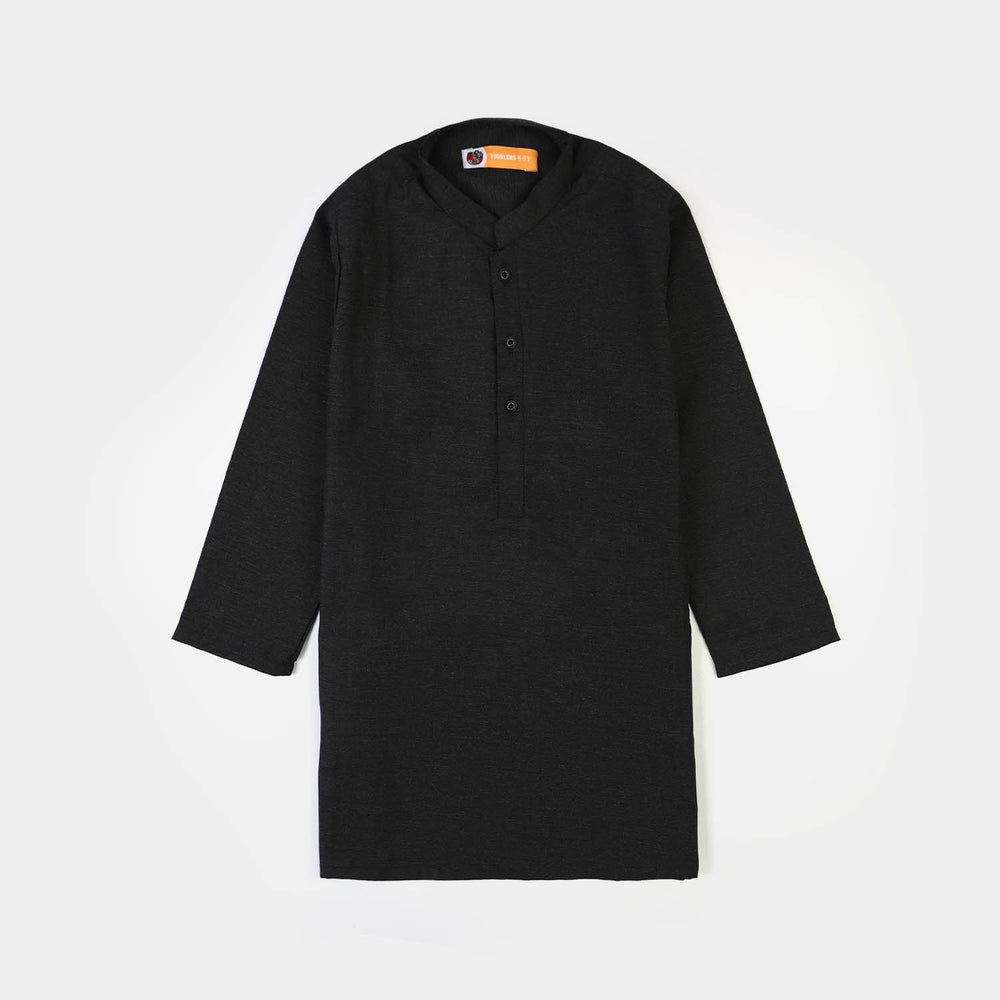 Boys Poly Viscose 3Piece Suit (Black Beauty)