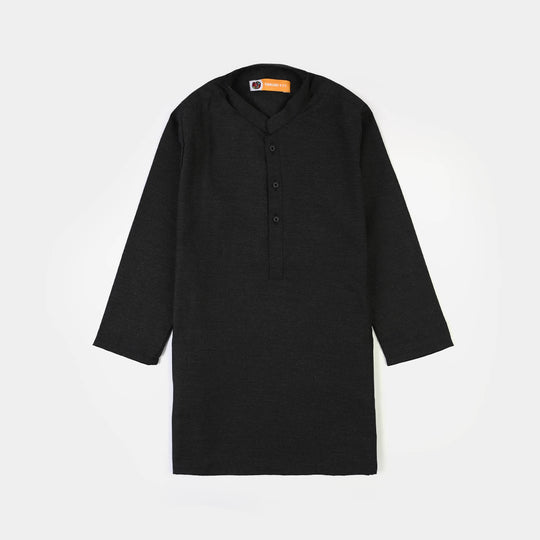 Boys Poly Viscose 3Piece Suit (Black Beauty)