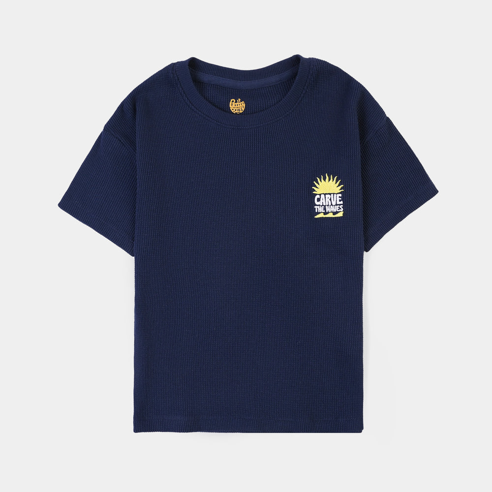 Boys Thermal 2 Piece Suit Carve The Waves-NAVY