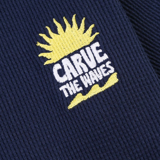 Boys Thermal 2 Piece Suit Carve The Waves-NAVY