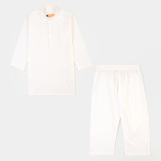 Boys Poly Viscose 2Piece Suit (White Basic)