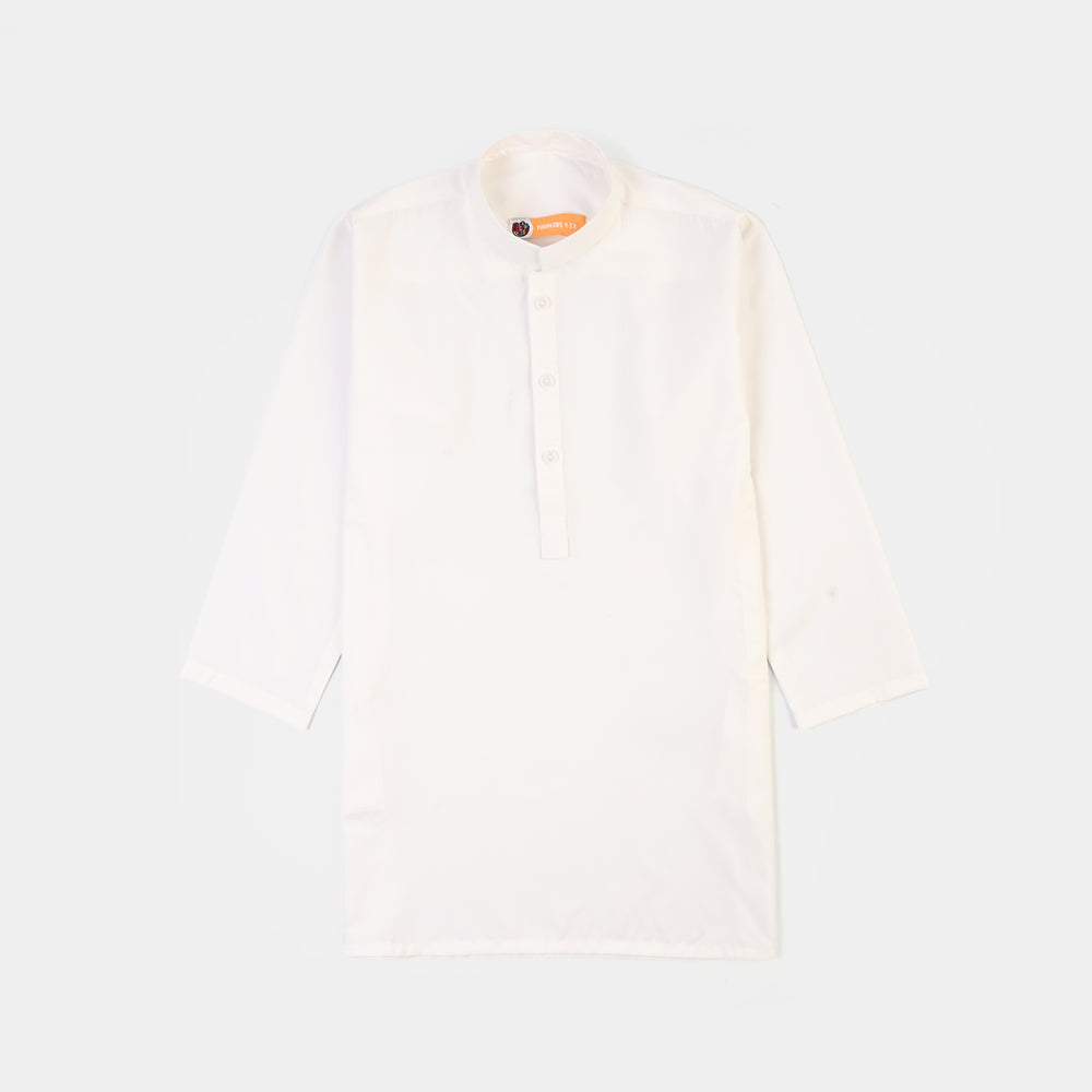 Boys Poly Viscose 2Piece Suit (White Basic)
