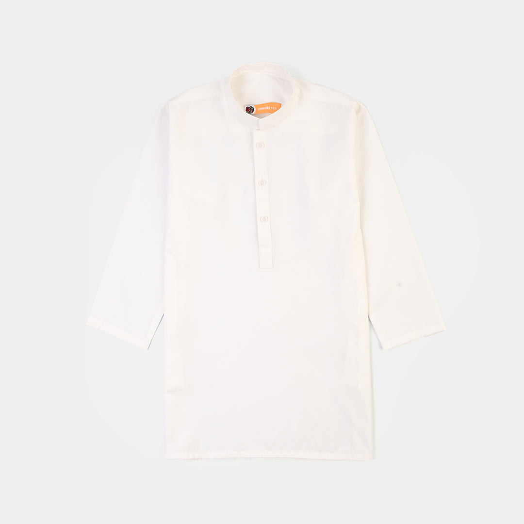 Boys Poly Viscose 2Piece Suit (White Basic)