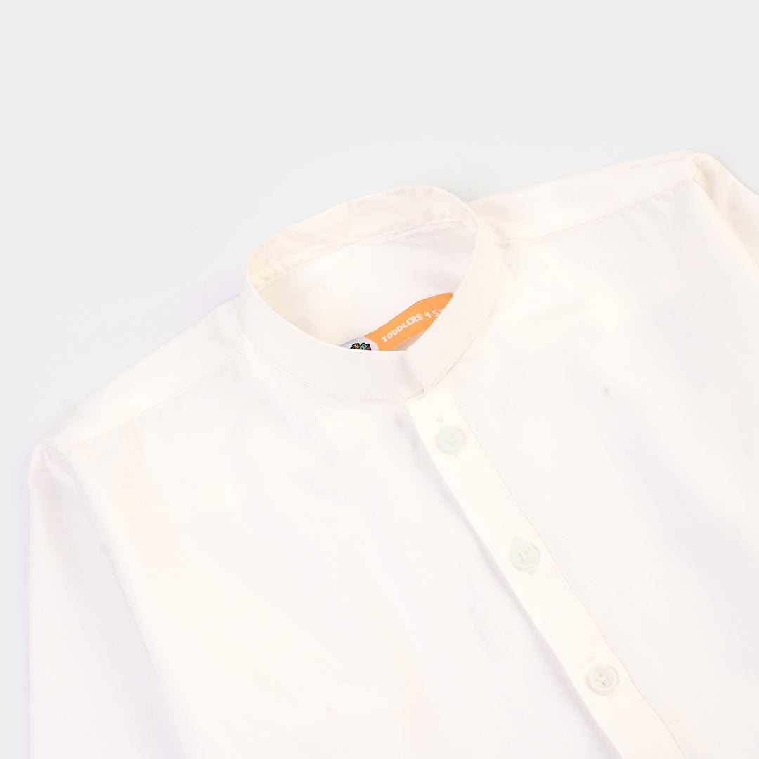 Boys Poly Viscose 2Piece Suit (White Basic)
