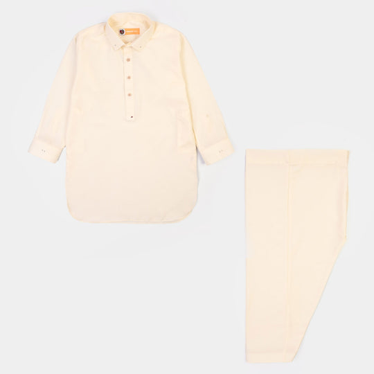 Boys Poly Viscose 2Piece Suit (Antique) - Beige
