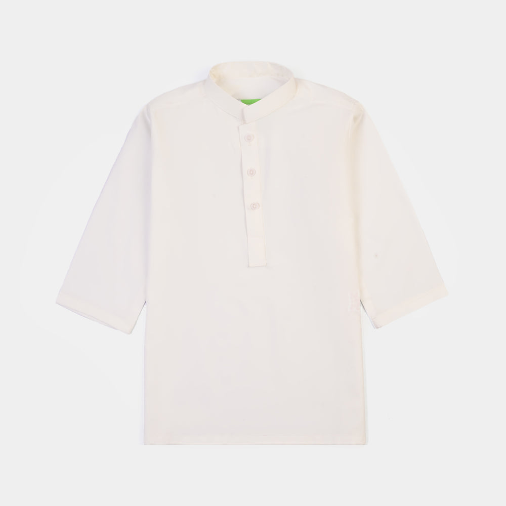 Infant Boys Poly Viscose 2Piece Suit (White Basic)