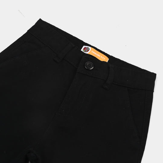 Boys Cotton Twill Short Basic-BLACK