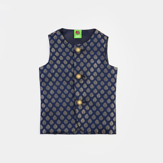 Infant Boys Poly Viscose Waistcoat (Blended) - Blue