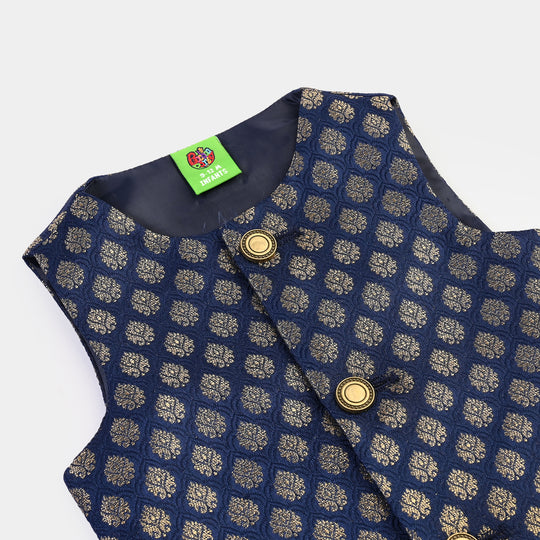 Infant Boys Poly Viscose Waistcoat (Blended) - Blue