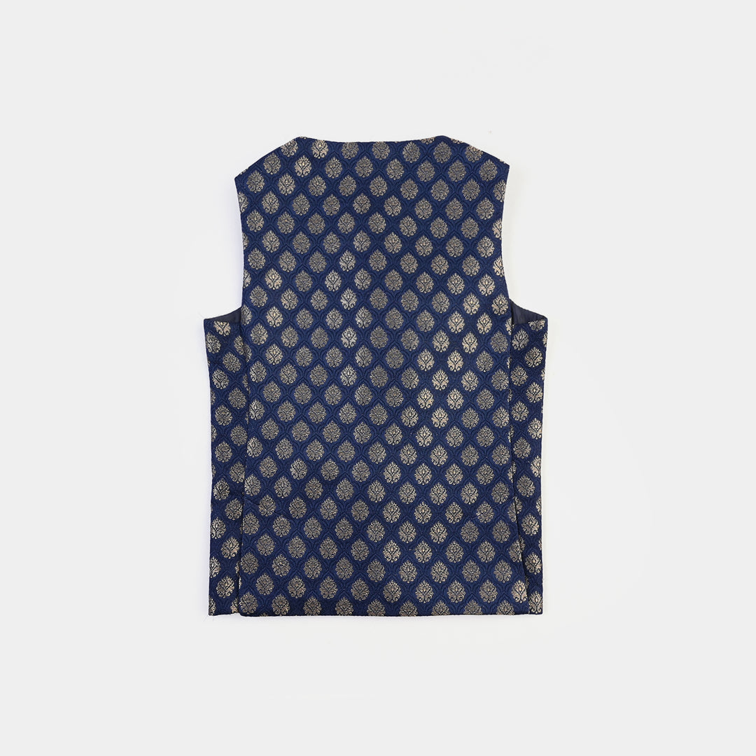 Infant Boys Poly Viscose Waistcoat (Blended) - Blue