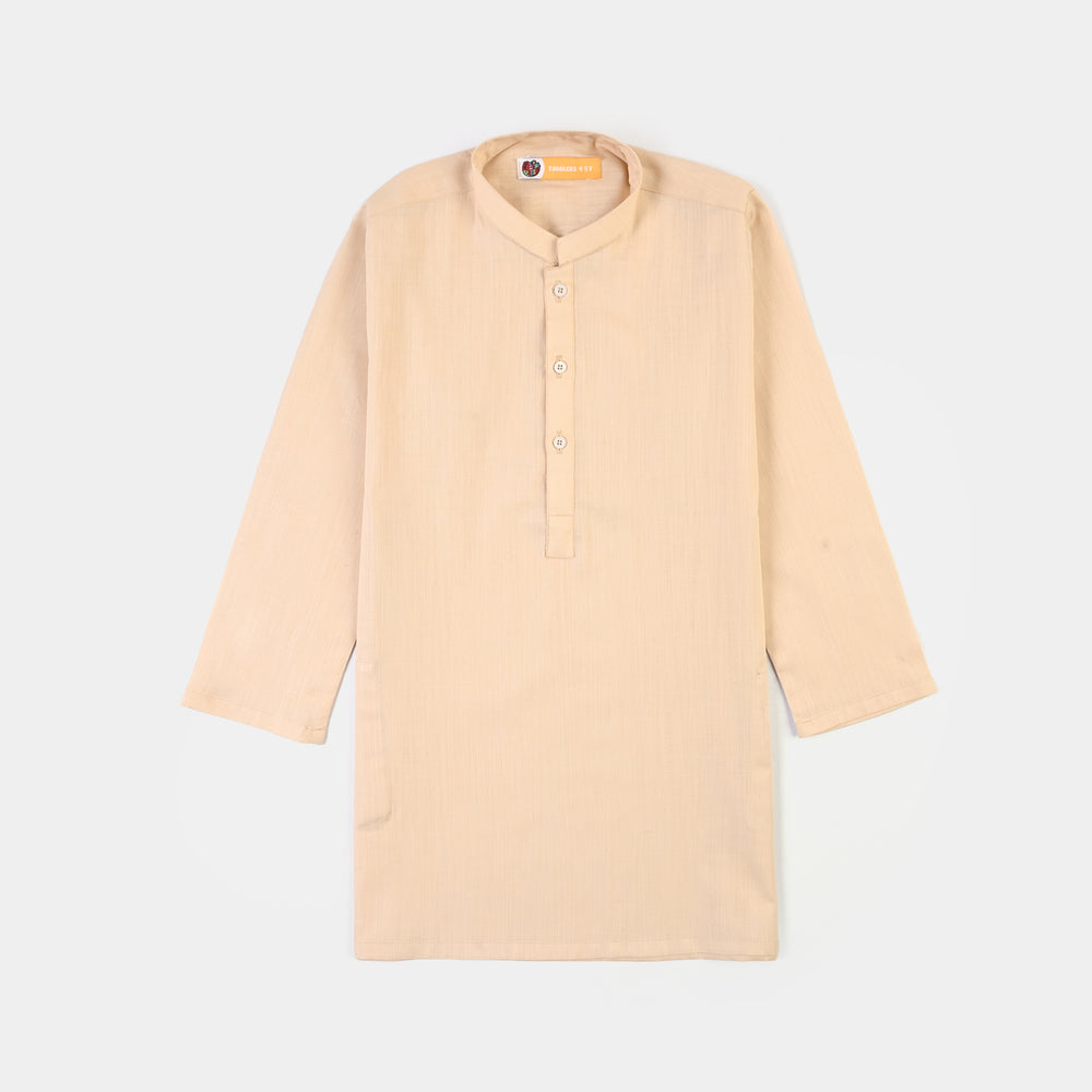 Boys Cotton Slub 3Piece Suit (Peach Punch)