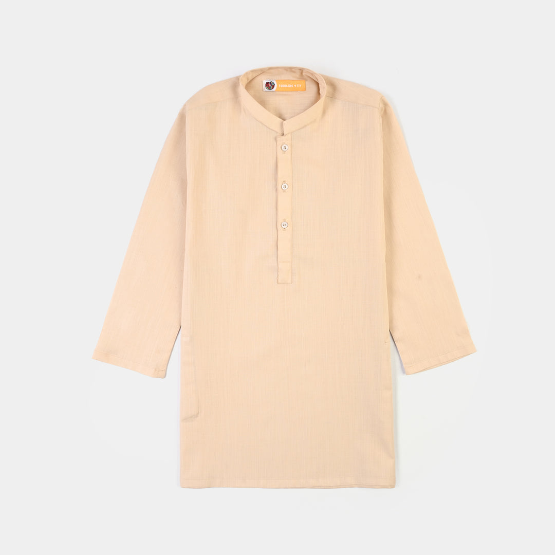 Boys Cotton Slub 3Piece Suit (Peach Punch)