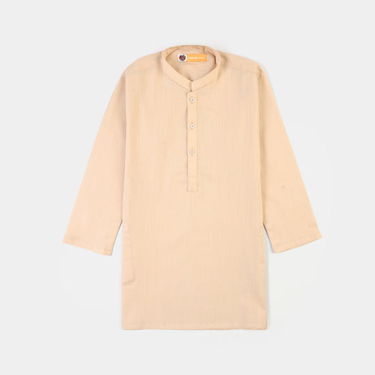 Boys Cotton Slub 3Piece Suit (Peach Punch)