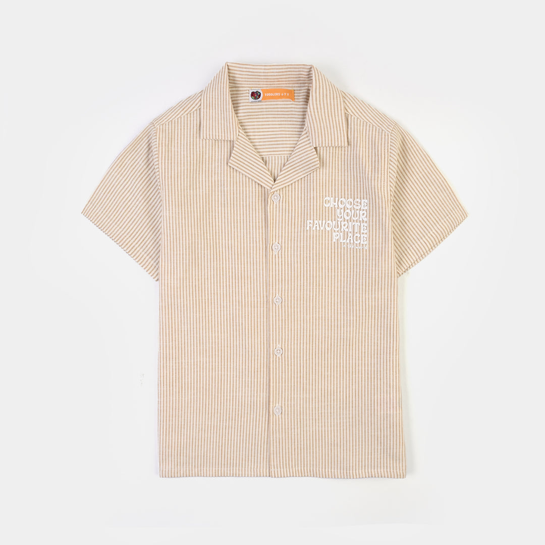 Boys Yarn Dyed Shirt (Favourite Place) - Stripe