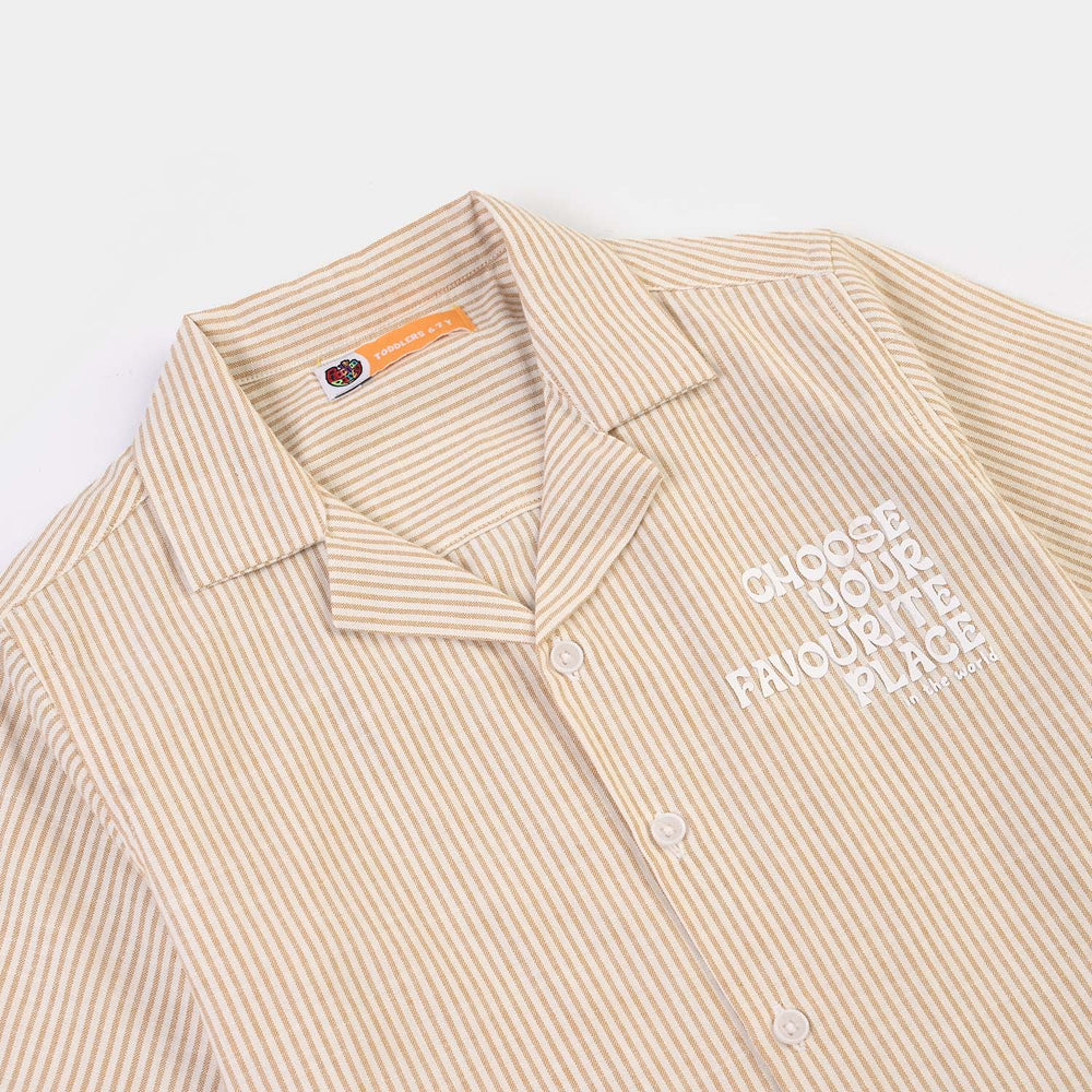 Boys Yarn Dyed Shirt (Favourite Place) - Stripe
