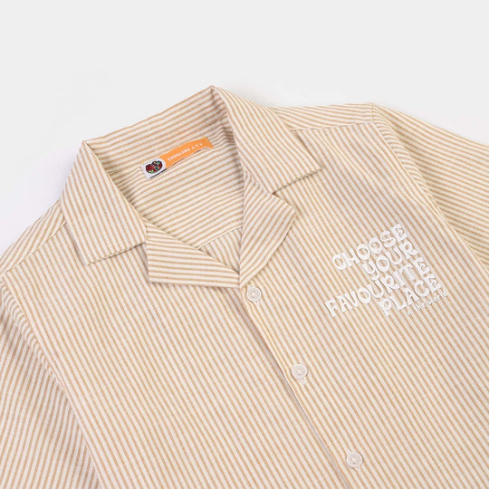 Boys Yarn Dyed Shirt (Favourite Place) - Stripe