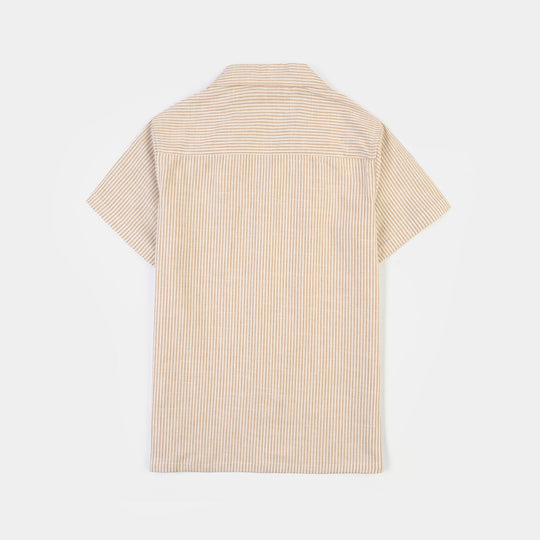 Boys Yarn Dyed Shirt (Favourite Place) - Stripe