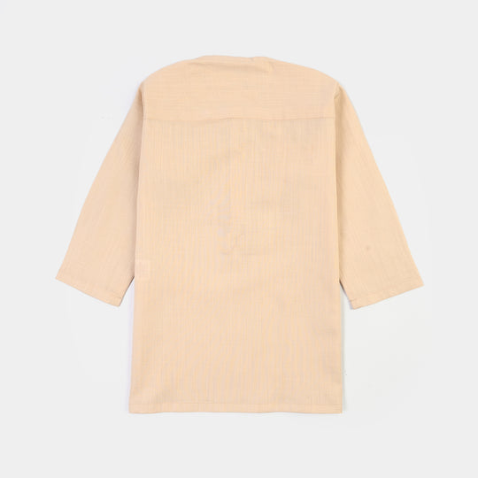 Infant Boys Cotton Slub 3Piece Suit (Peach Punch)
