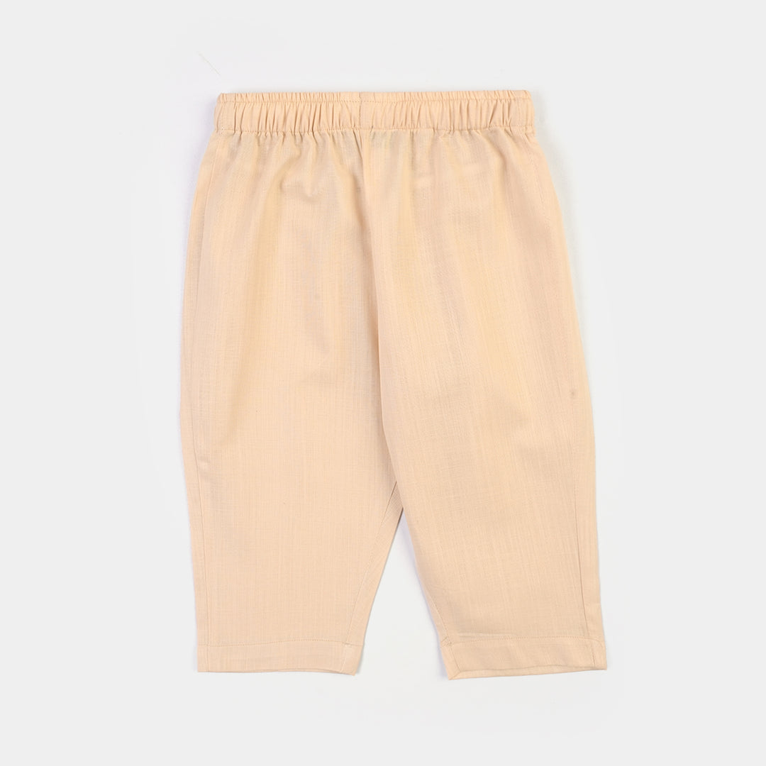 Infant Boys Cotton Slub 3Piece Suit (Peach Punch)