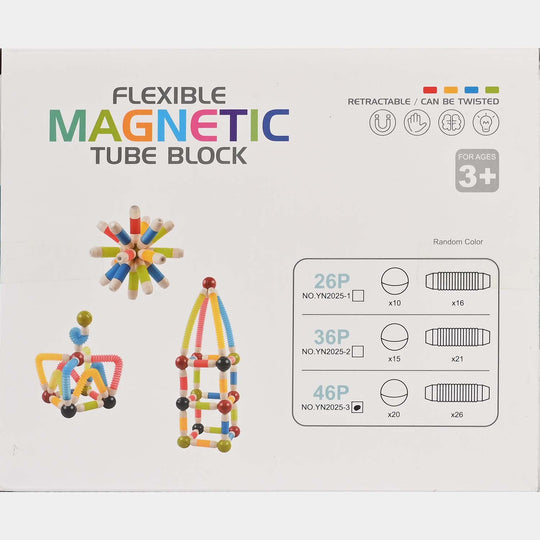Flexible Magnetic Tube Blocks | 46PCs